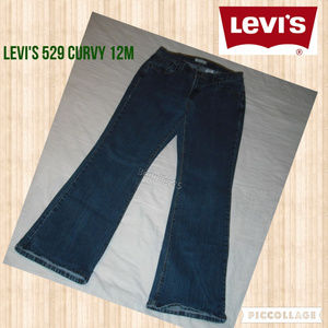 Levi's 529 Curvy Jeans 12M Stretch 34 32 Indigo